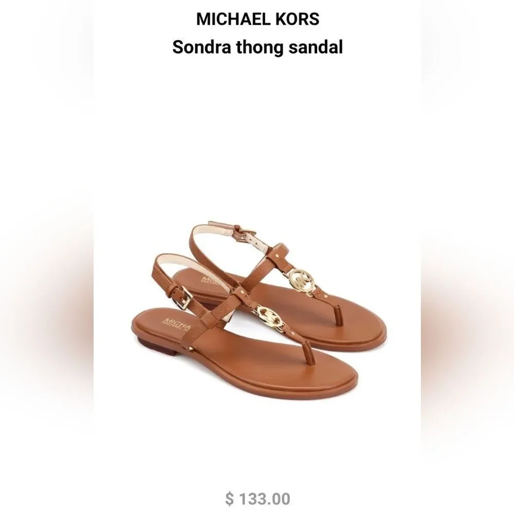 Michael Kors Sondra Logo Flat Sandals